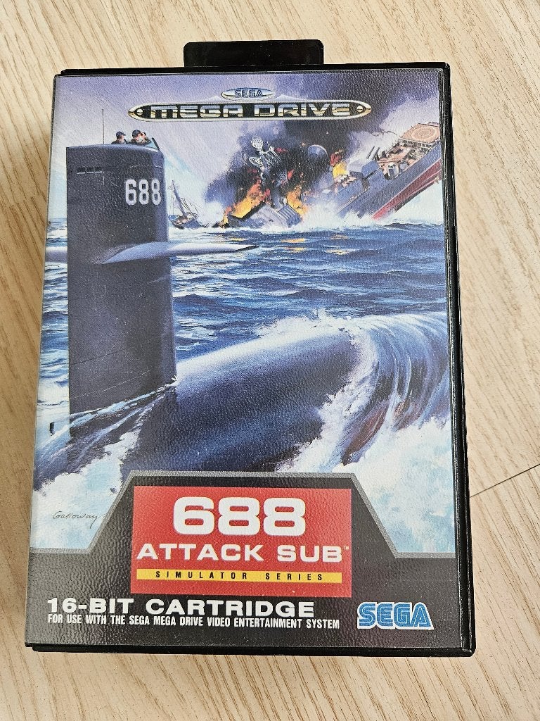 688 Attack Sub - Sega Mega Drive (Compleet in doos / CIB), Gebruikt, 1 speler, Ophalen of Verzenden, Vanaf 3 jaar