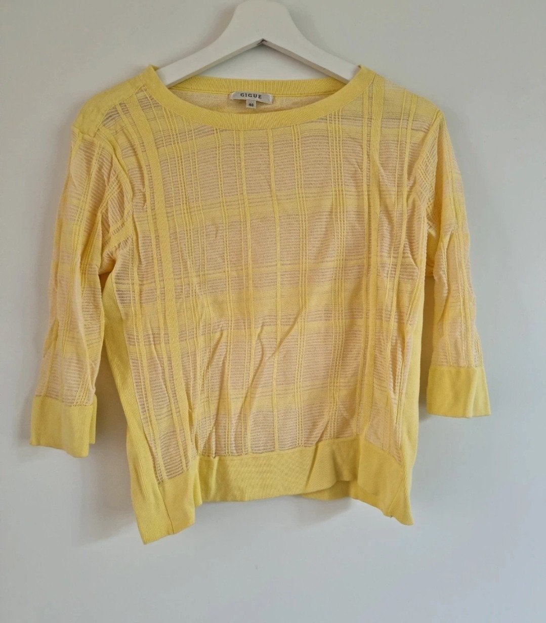GIGUE Gele Trui Maat 40, Kleding | Dames, Maat 38/40 (M), Geel, Ophalen of Verzenden, Zo goed als nieuw