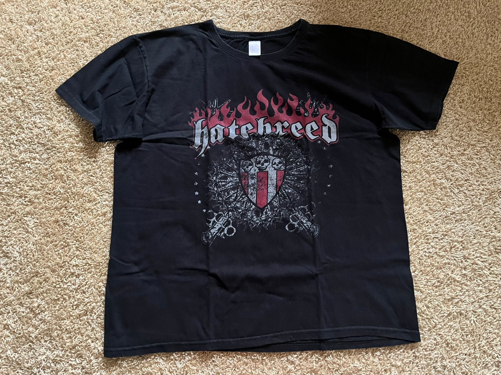 Shirt zwart/rood Hatebreed mt. XL, Ophalen of Verzenden, Zo goed als nieuw, Maat 56/58 (XL), Zwart