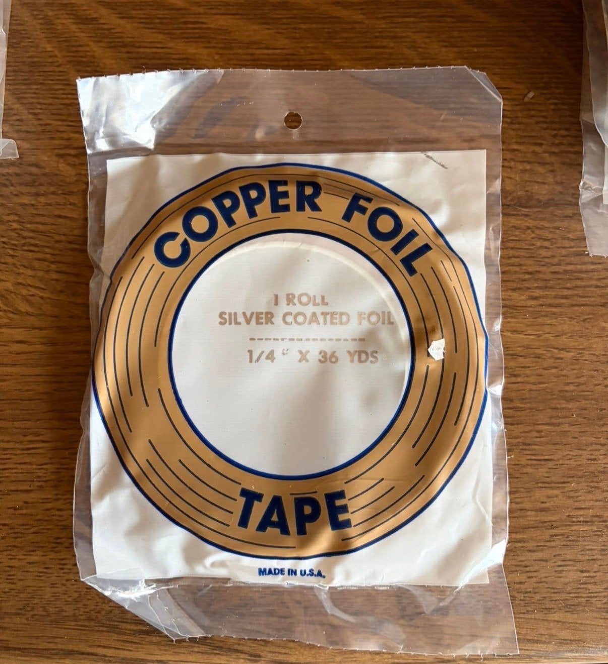 45x Copper Foil 1/4” 6,35mm Tiffany glas-in-lood, Goud, Zelfklevend, Nieuw, Knutselmateriaal