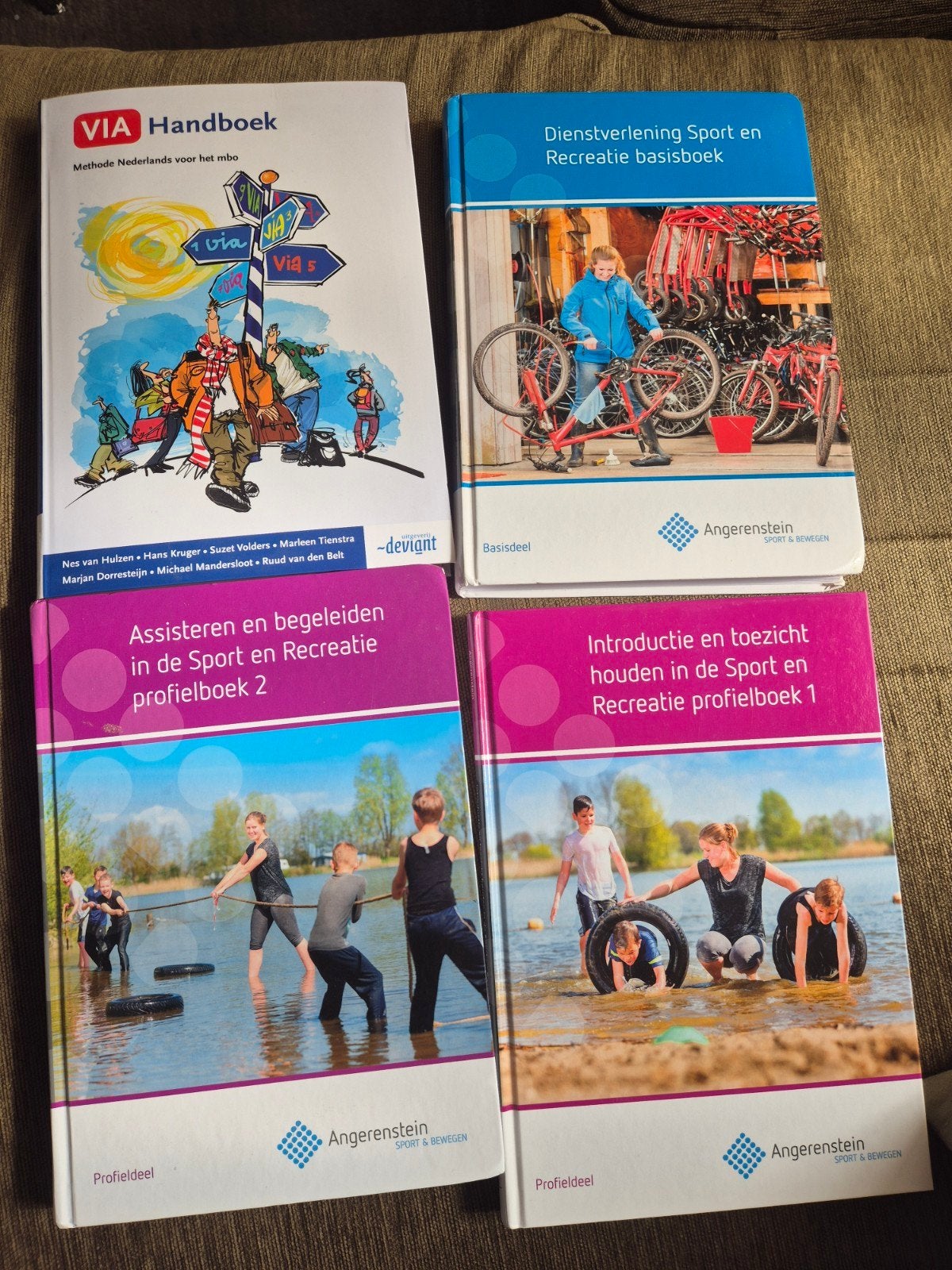 MBO Sport & Recreatie Boekenpakket (4 boeken), Ophalen, Zo goed als nieuw, MBO, Diverse auteurs (o.a. Nes van Hulzen, Hans Kruger)