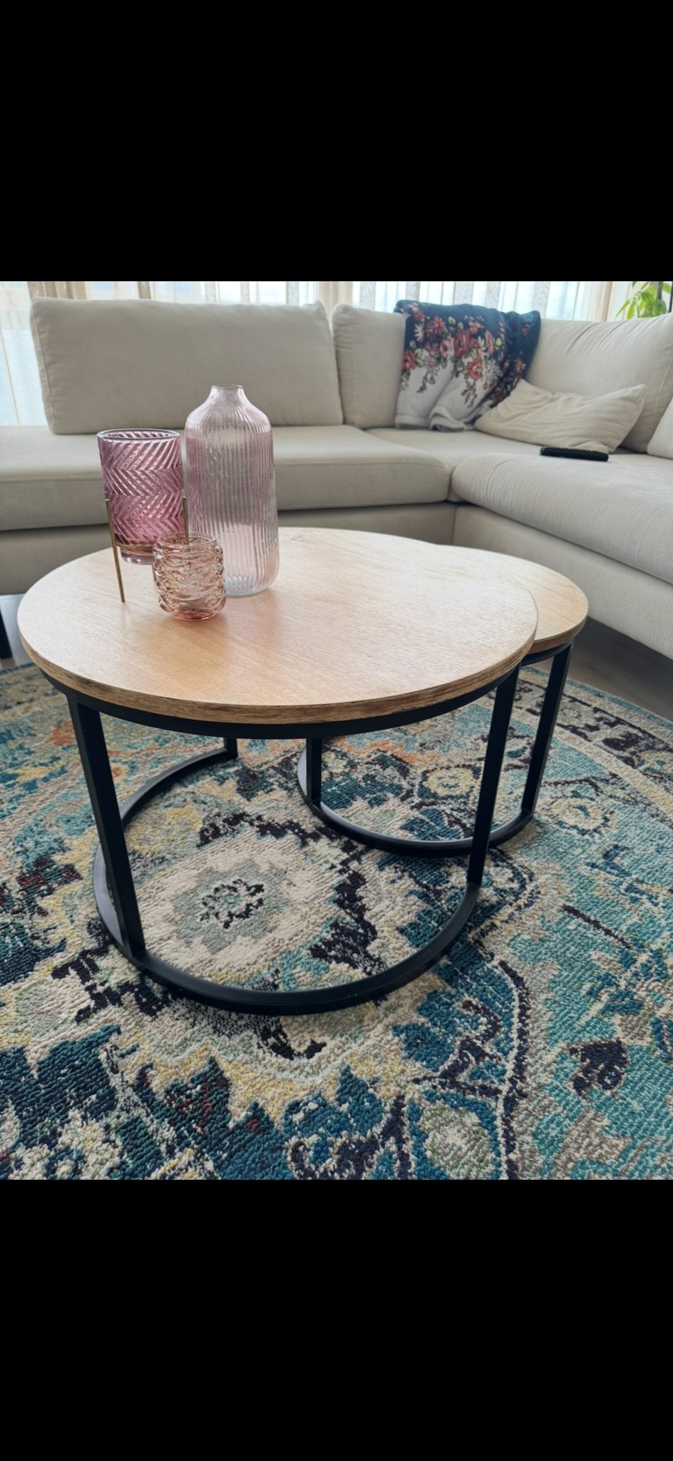 Rugvista Manami rond vloerkleed - 200cm - Zo goed als nieuw, Ophalen, Zo goed als nieuw, Rond, 200 cm of meer
