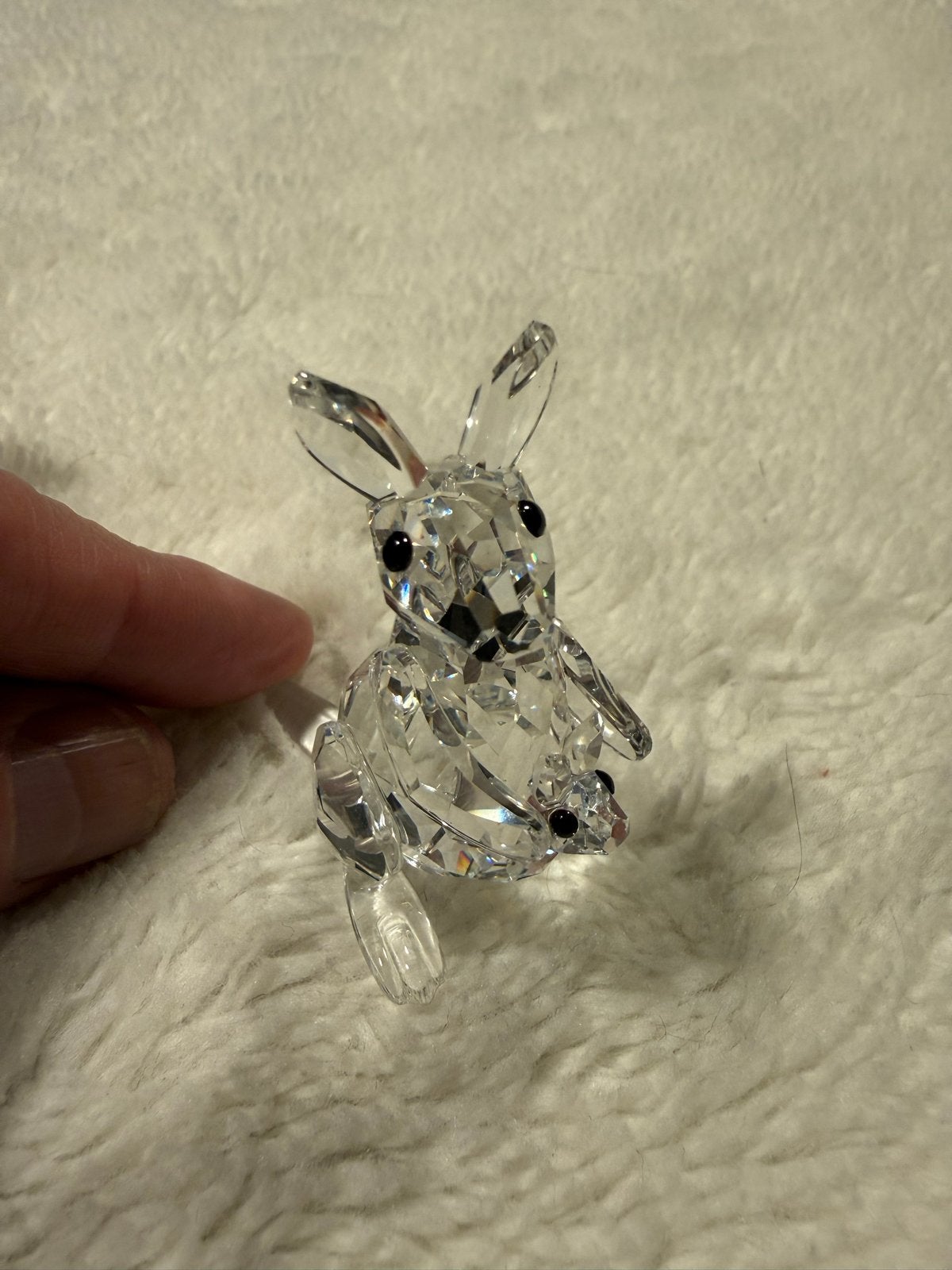 Swarovski Kangoeroe met baby kristal figuur, Verzamelen, Swarovski, Ophalen of Verzenden, Zo goed als nieuw, Figuurtje