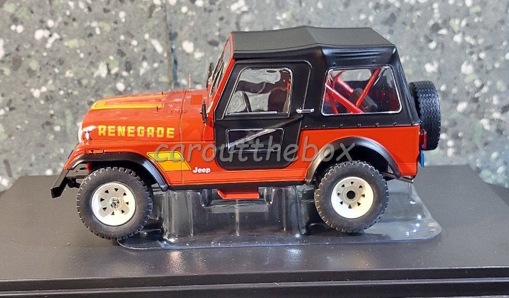 Jeep CJ-7 rood 1:24 WhiteBox WB109, Verzenden, Nieuw, Auto