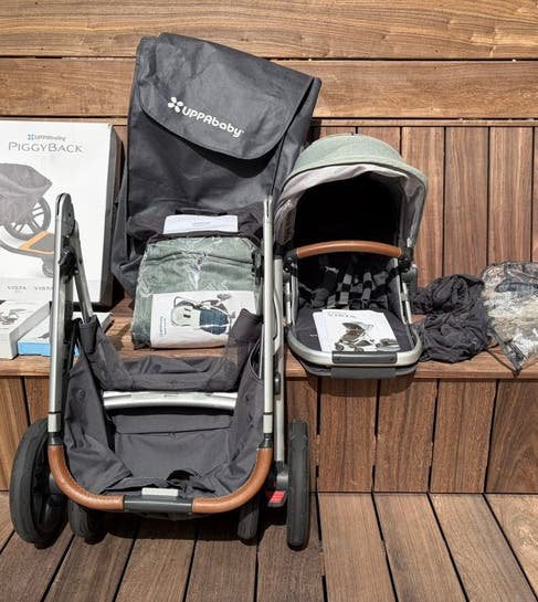 UPPAbaby Vista V2 kinderwagen, Gebruikt, Combiwagen, Verstelbare duwstang, Ophalen
