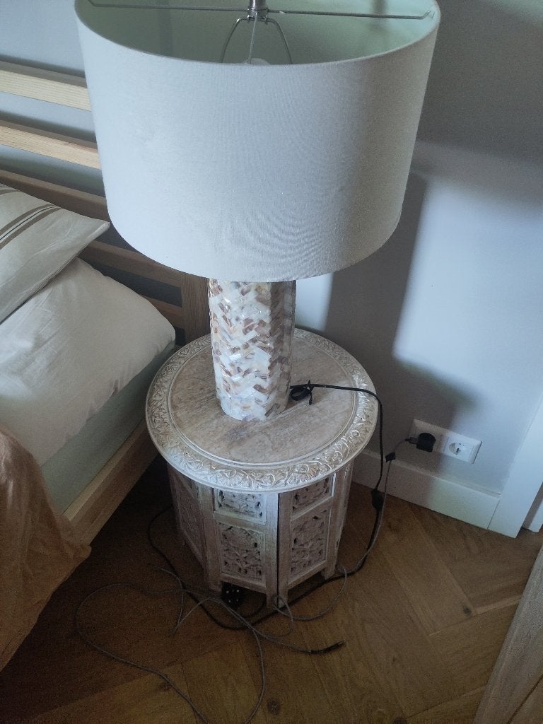 2x Wit nachtkastjes, Ophalen, Zo goed als nieuw, 45 tot 65 cm, Minder dan 55 cm