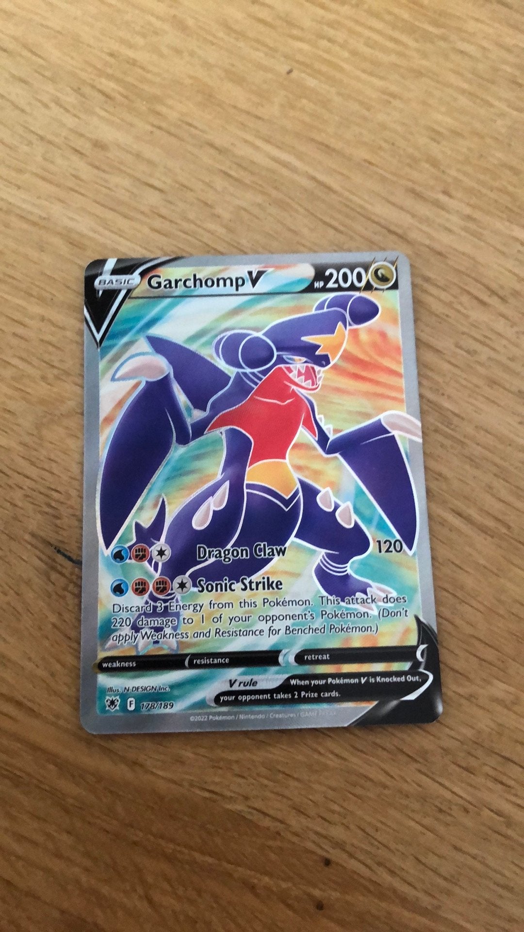 Garchomp V pokemon kaart, Ophalen, Zo goed als nieuw