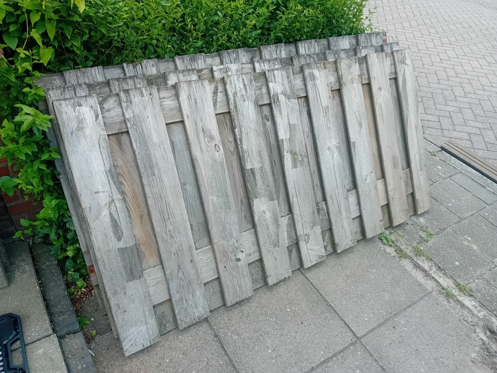 3 gebruikte houten schuttingen, Tuin en Terras, Schuttingen, Gebruikt, Minder dan 3 meter, Ophalen of Verzenden, Minder dan 1 meter