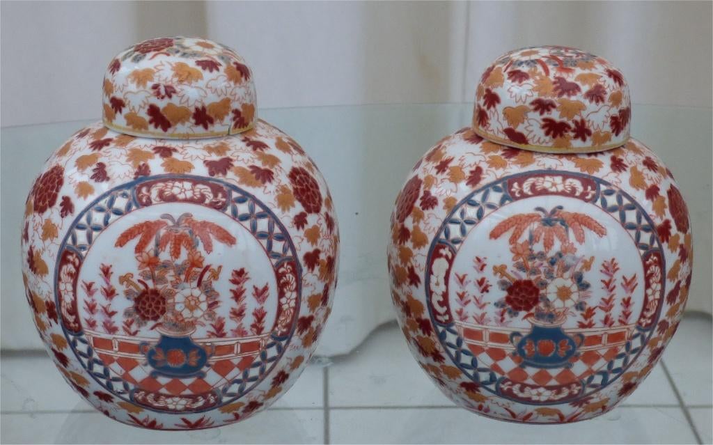 2 vintage Chinese potjes, Ophalen of Verzenden