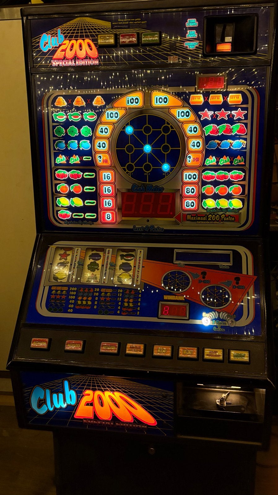 Nette Club 2000 SE gokkast - Draait op Euro's, Verzamelen, Automaten | Gokkasten en Fruitautomaten, Euro, Ophalen, Gebruikt