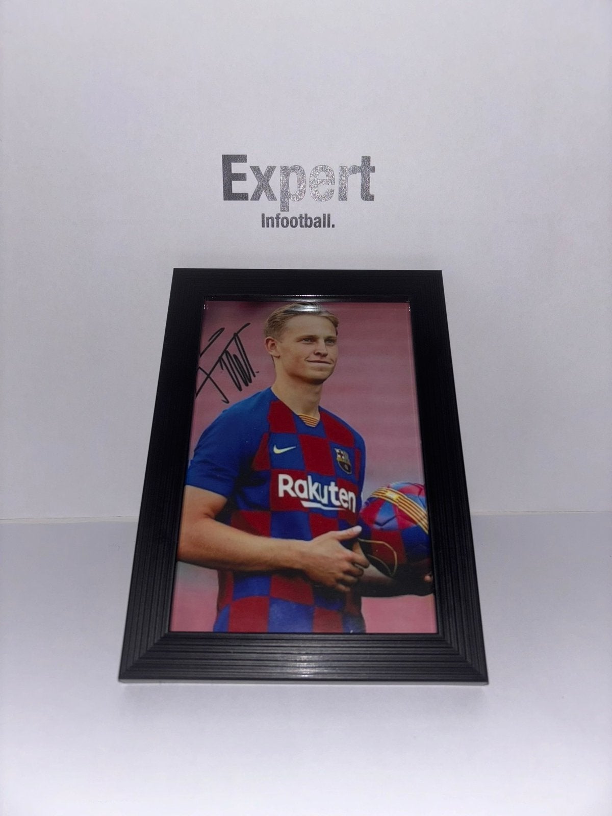 Frenkie de jong gesigneerde foto ingelijst - FC Barcelona, Ophalen of Verzenden, Nieuw, Buitenlandse clubs, Spelerskaart