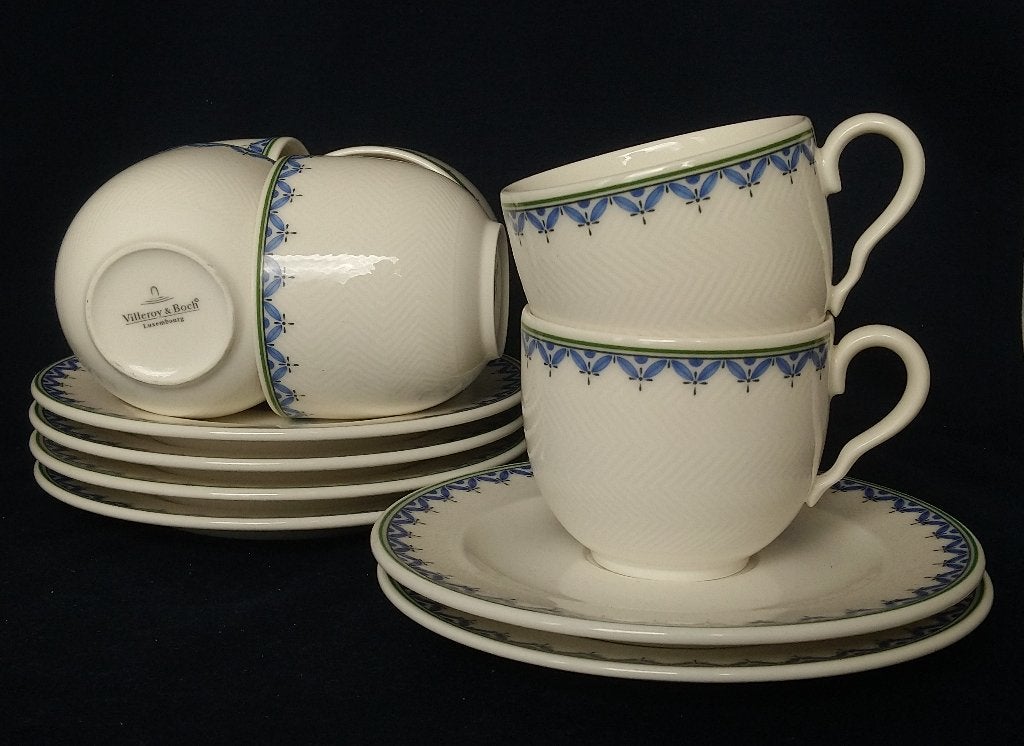 Villeroy & Boch Casa Look - 6 koffiekopjes en schotels, Huis en Inrichting, Keuken | Servies, Ophalen of Verzenden, Zo goed als nieuw