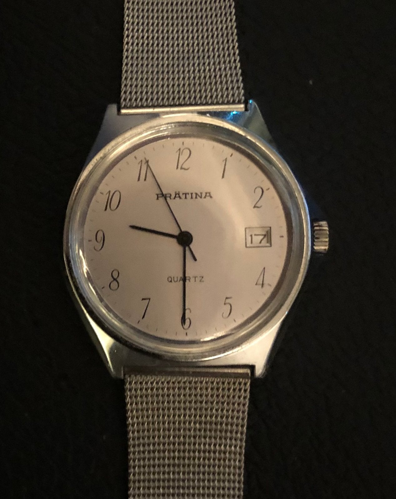 Duits pratina , top staat, Sieraden, Tassen en Uiterlijk, Horloges | Heren, Ophalen of Verzenden, Zo goed als nieuw, Staal, Overige merken