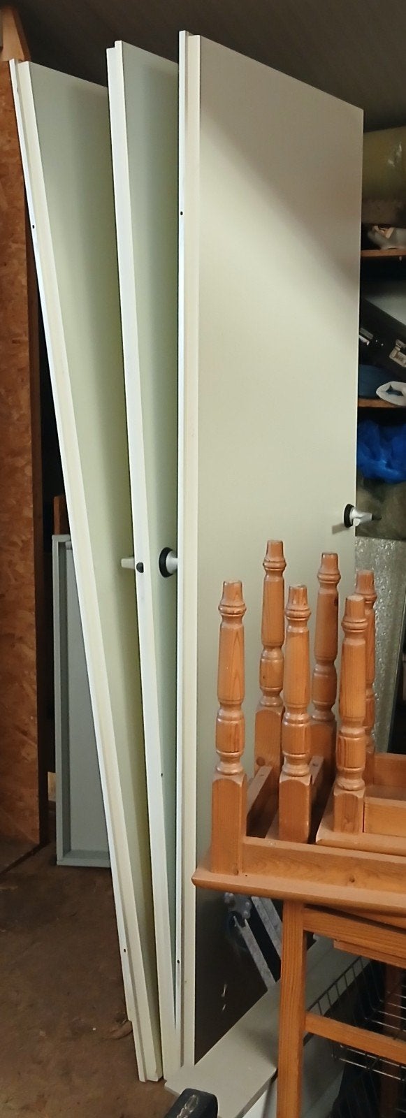 Set van 5 binnendeuren, wit, met slot en kruk.       Afm.1/7, Doe-het-zelf en Verbouw, Ophalen, Gebruikt, Binnendeur, 200 tot 215 cm