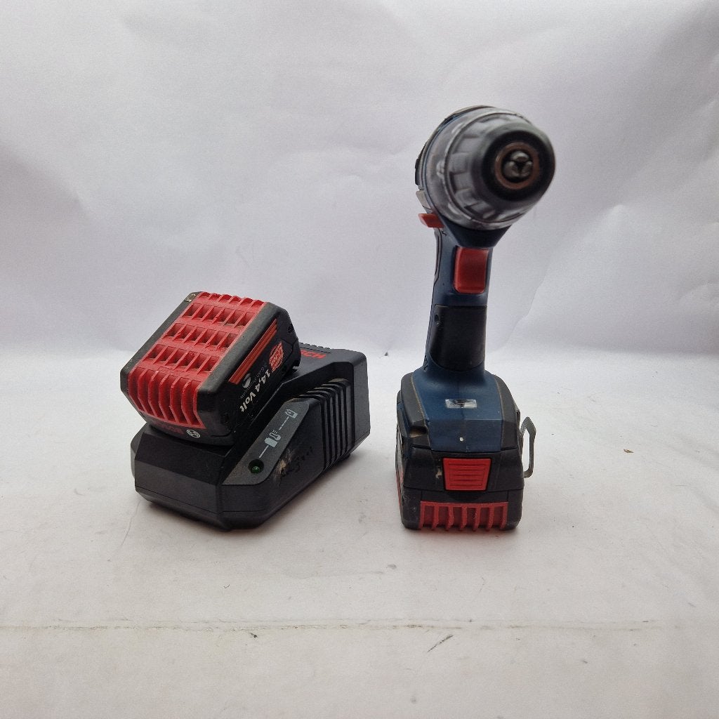 bosch gsr 14 + oplader en 2x accu's || Nu Voor Maar €119.99, Ophalen of Verzenden, Gebruikt, Boor- en Schroefmachine