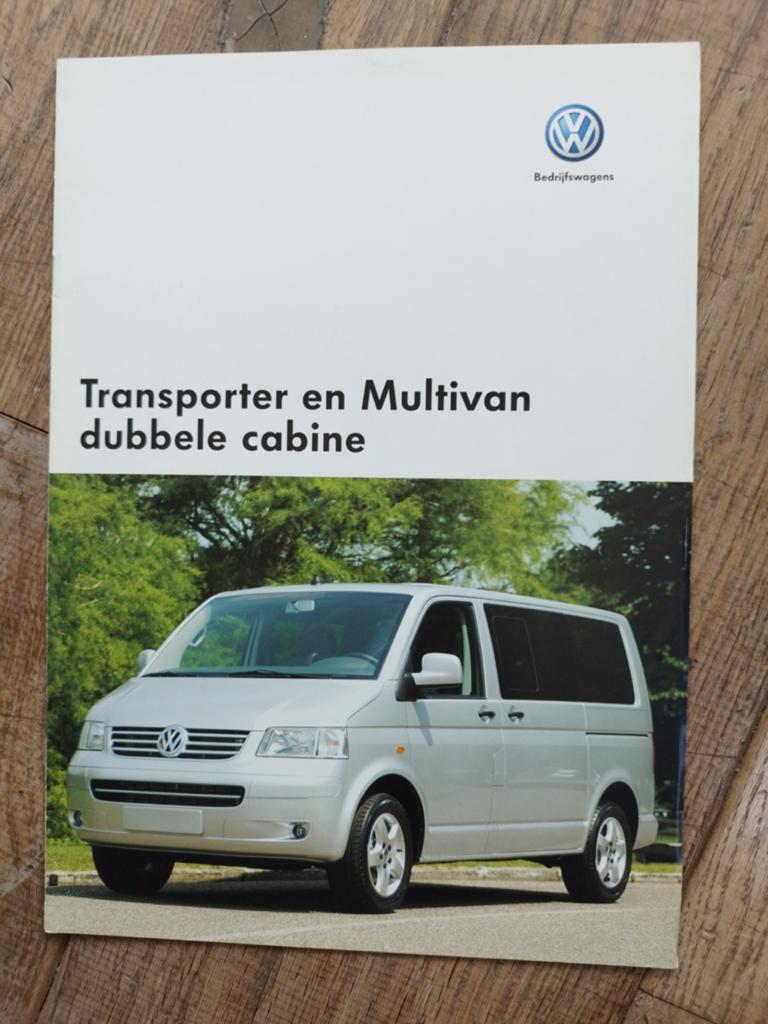 VW Transporter Multivan Dubbele Cabine Brochure 2004, Volkswagen, Ophalen of Verzenden, Zo goed als nieuw, Volkswagen