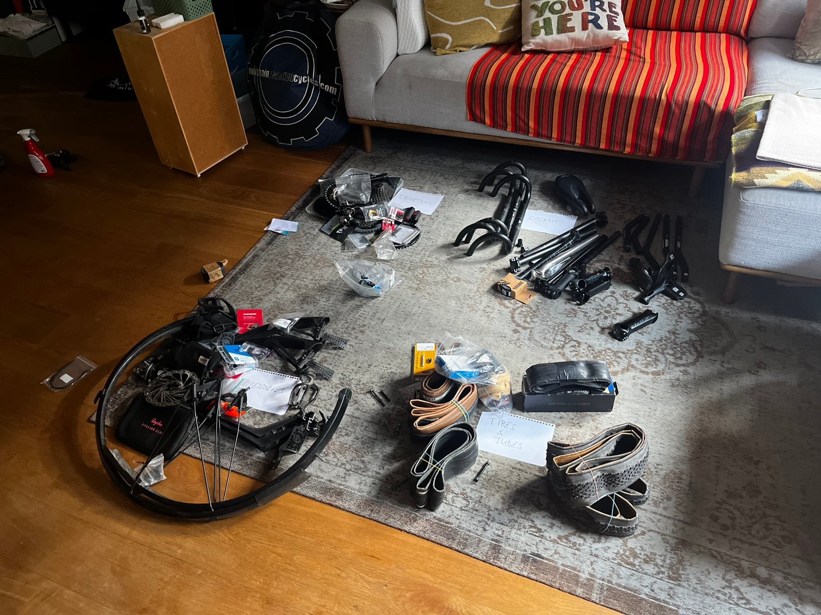 Top fietsonderdelen Zipp Ritchey Schwalbe SRAM Shimano etc, Ophalen, Gebruikt, Overige typen