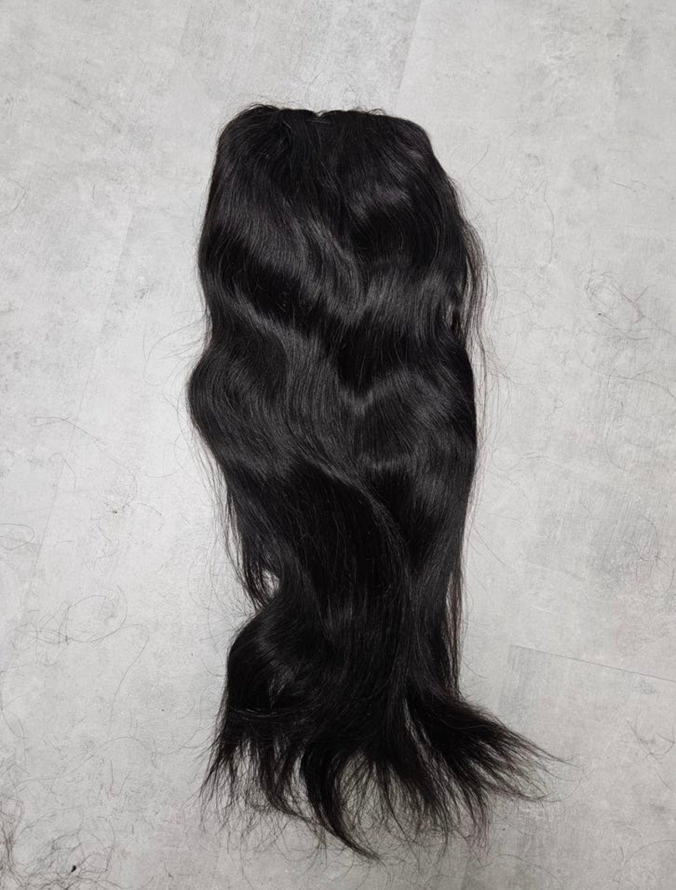 Half wig pruik extensions remy human hair, Ophalen of Verzenden, Zo goed als nieuw, Pruik of Haarverlenging