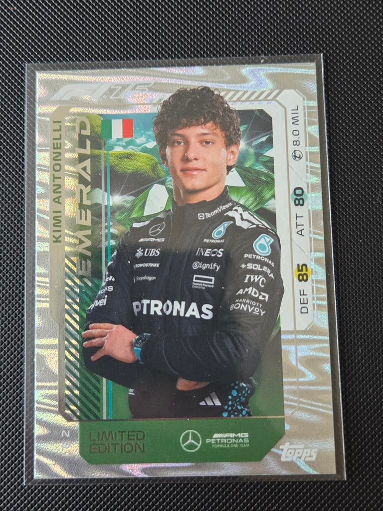 Topps Turbo Attax 2025 Kimi Antonelli emerald, Ophalen of Verzenden, Nieuw, Formule 1