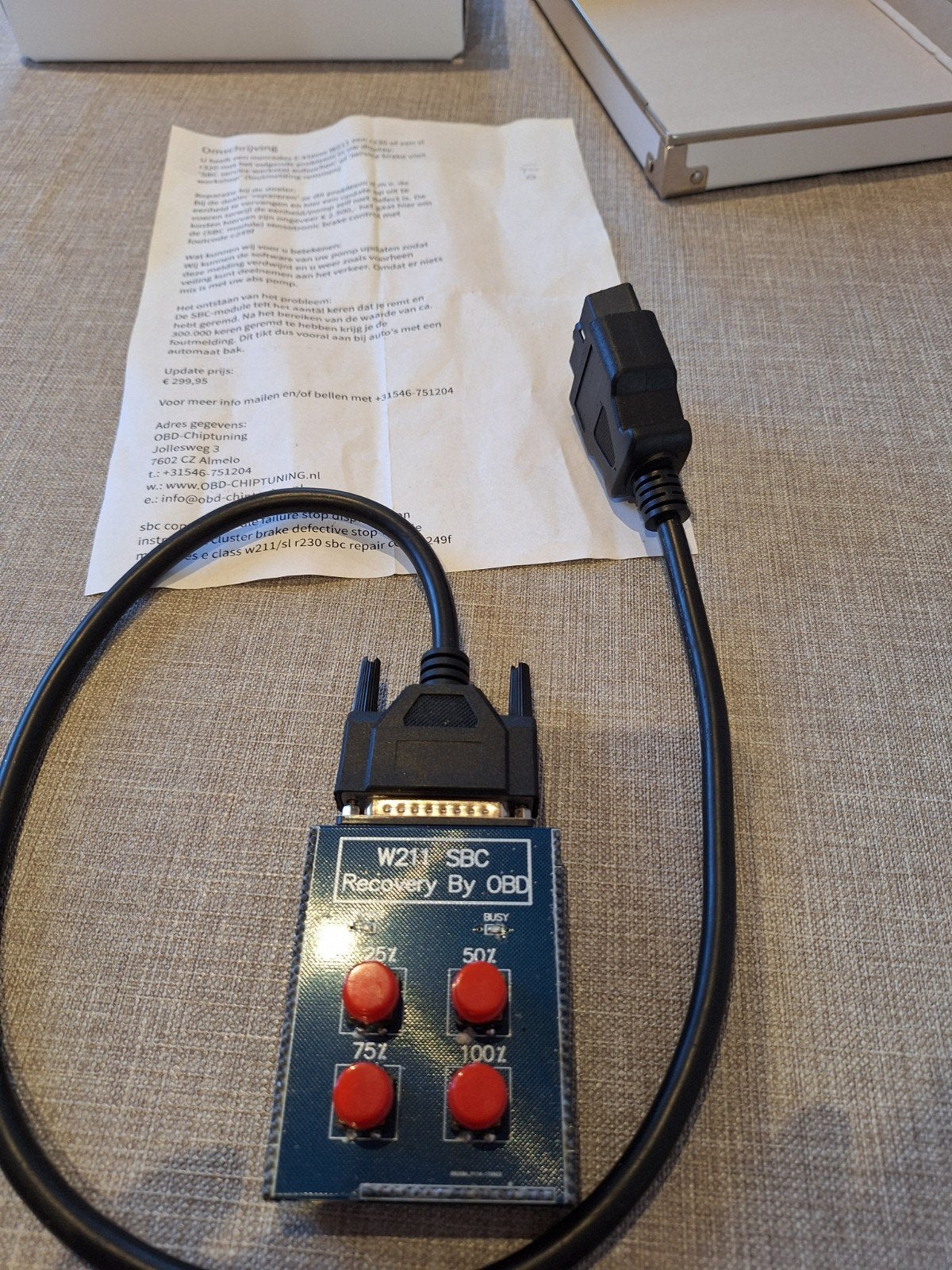 Mercedes W211 SBC Recovery By OBD - Foutcode C249F, Ophalen of Verzenden, Gebruikt, Mercedes-Benz