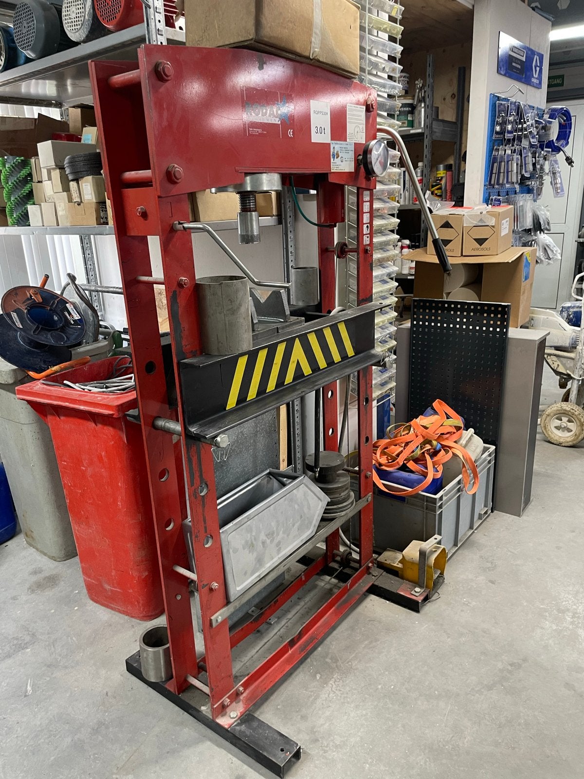 Robuuste Rodac 30T Werkplaatspers - Hydraulisch, Ophalen