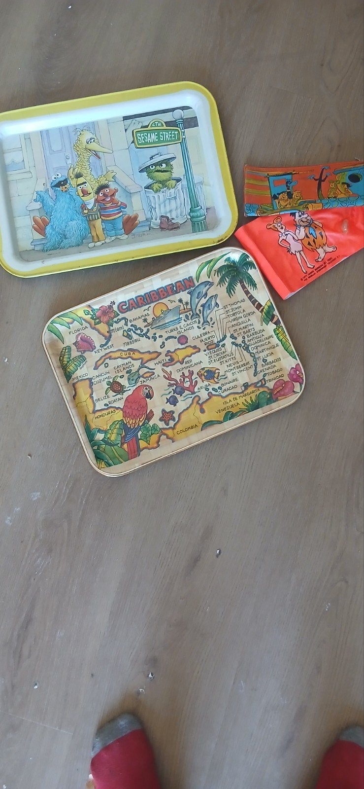Vintage Sesamstraat, Caribbean en Flintstones items, Ophalen of Verzenden, Gebruikt