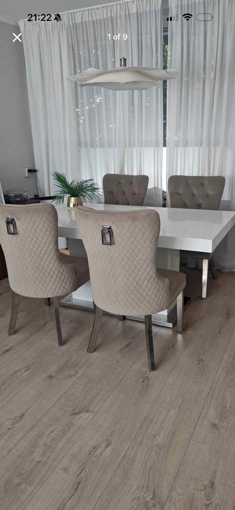 Eettafel + stoelen, Huis en Inrichting, Complete inboedels, Ophalen