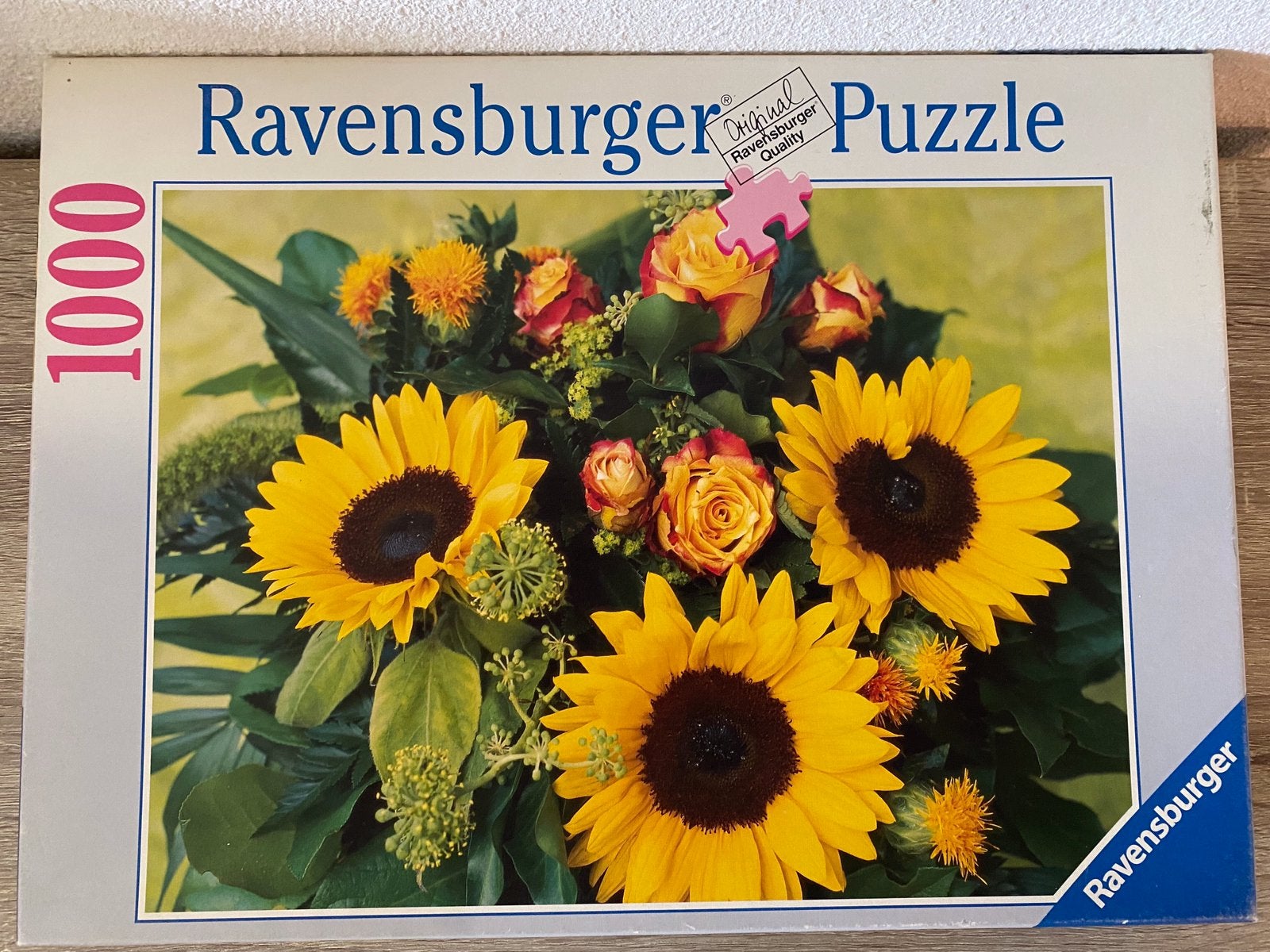 Puzzel Zonnebloemen 1000 stukjes, compleet., Ophalen of Verzenden, 500 t/m 1500 stukjes, Zo goed als nieuw