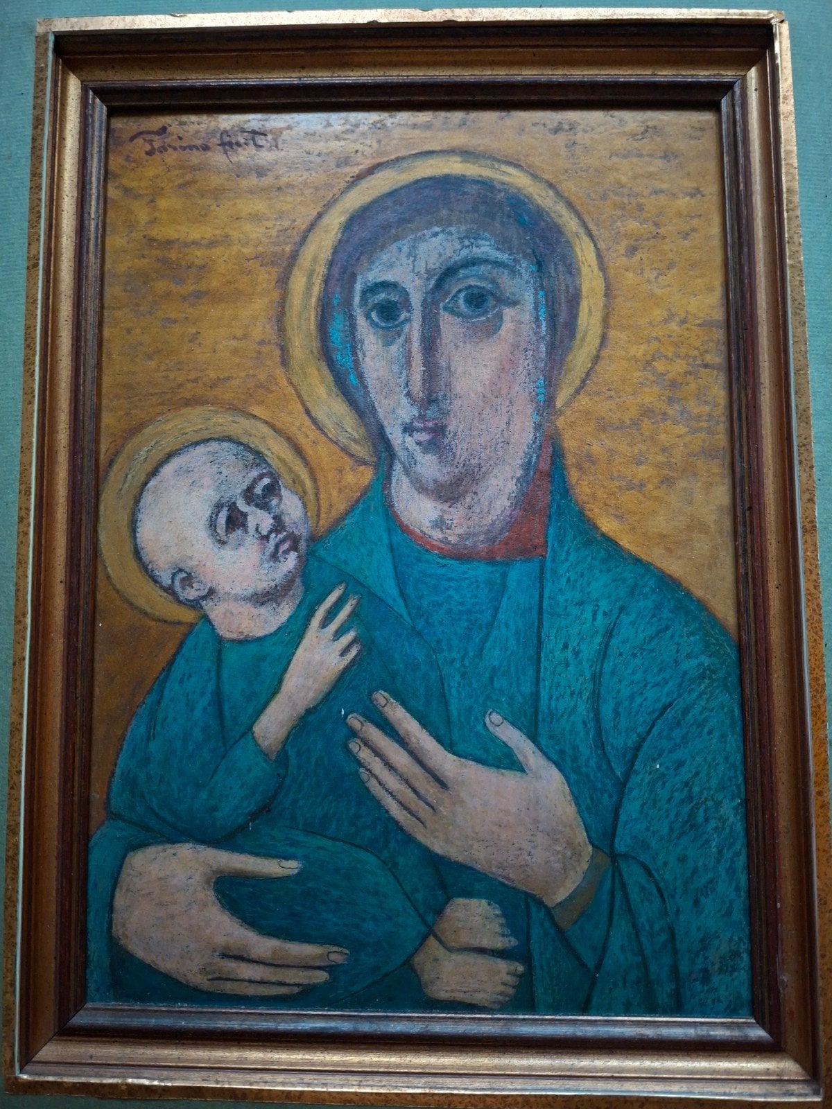 Klassiek schilderij: Madonna met Kind, Antiek en Kunst, Ophalen of Verzenden