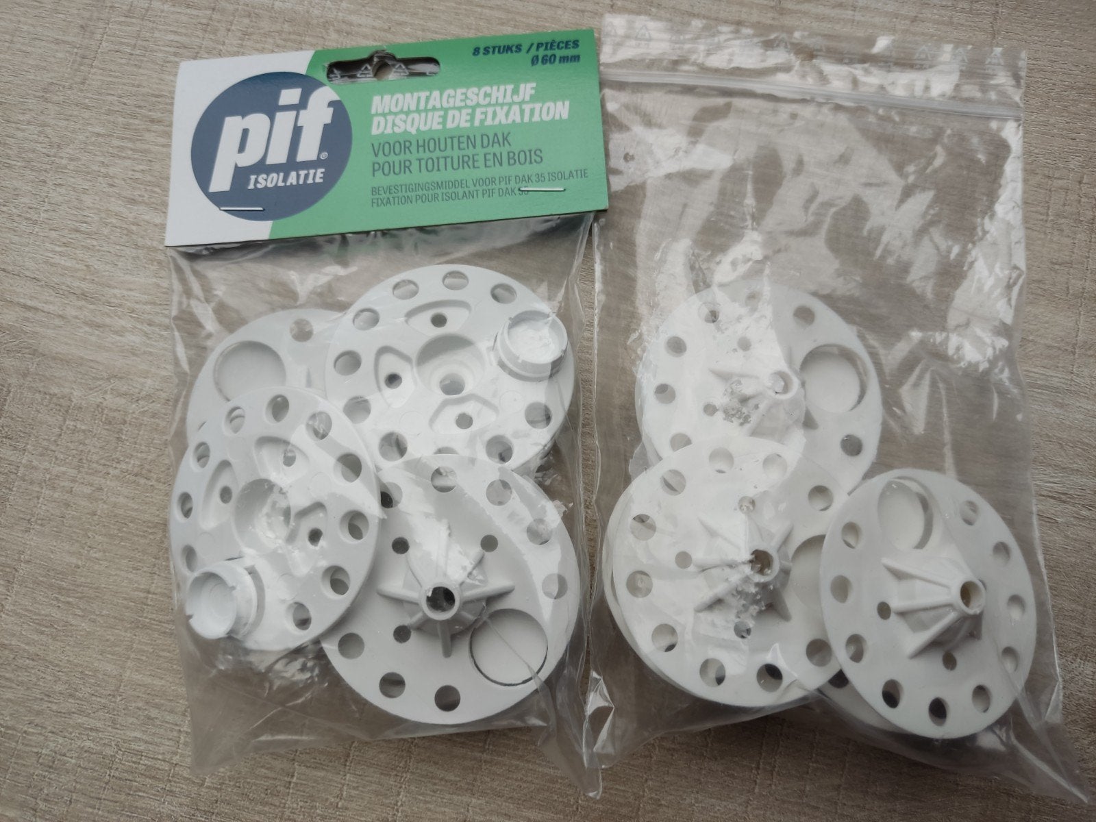 Pif isolatie schijf 60 mm, Ophalen, Overige materialen, 4 tot 8 cm, Nieuw
