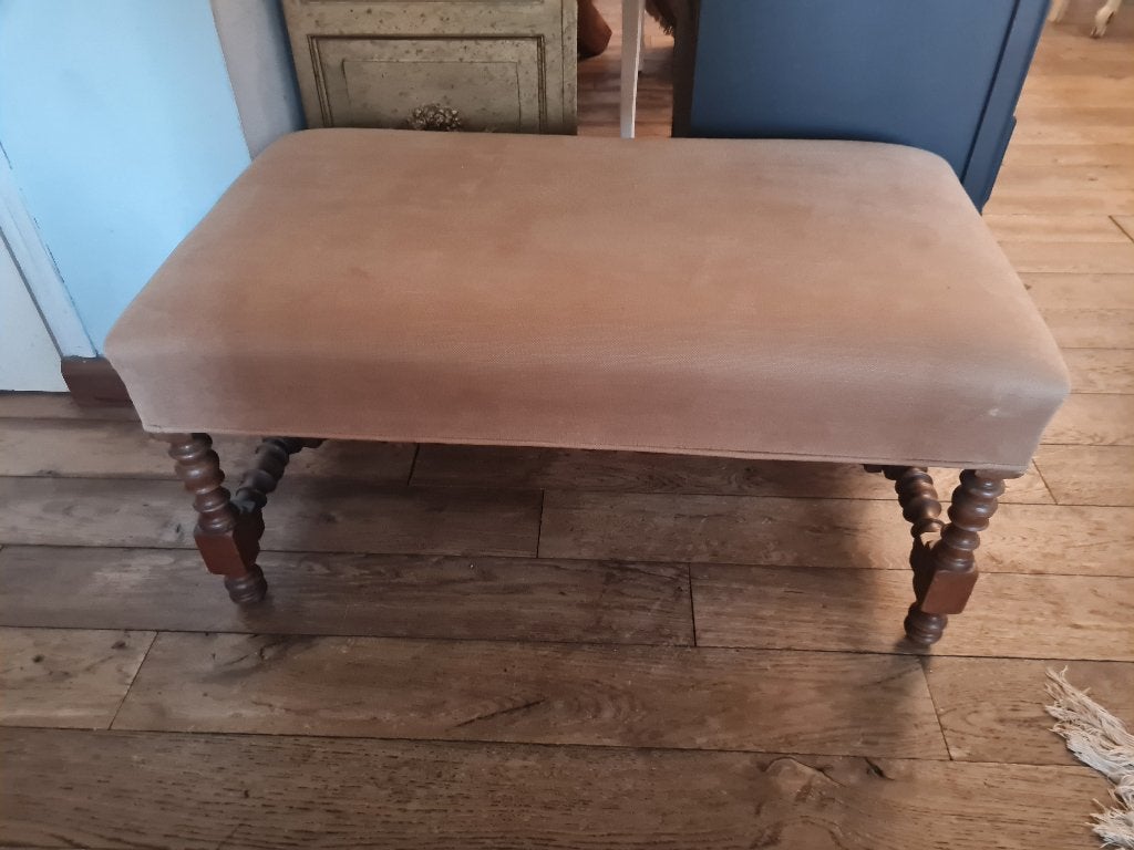 Vintage poef, bankje, Heikant 21 Kaatsheuvel, Minder dan 50 cm, Belle Vieille Brocante, Zo goed als nieuw