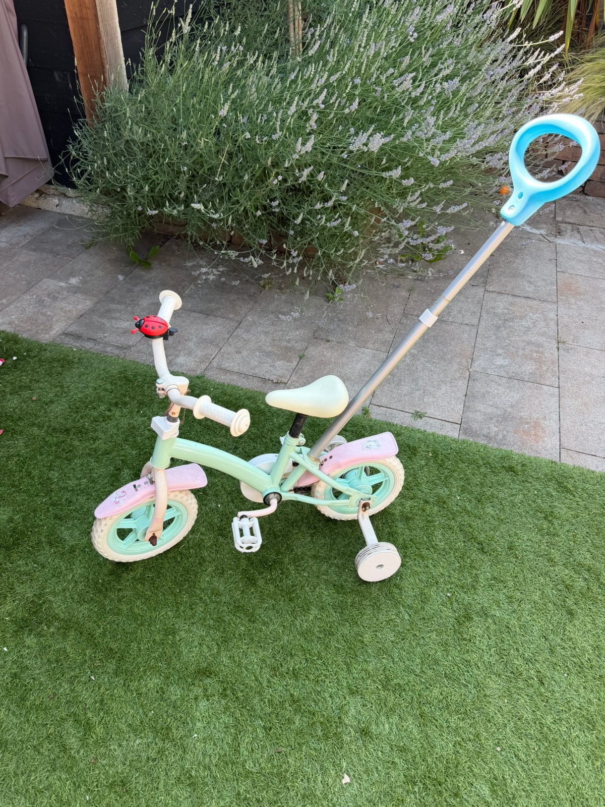 Fietsje met duwstok, Ophalen, Gebruikt, Verstelbare zitting