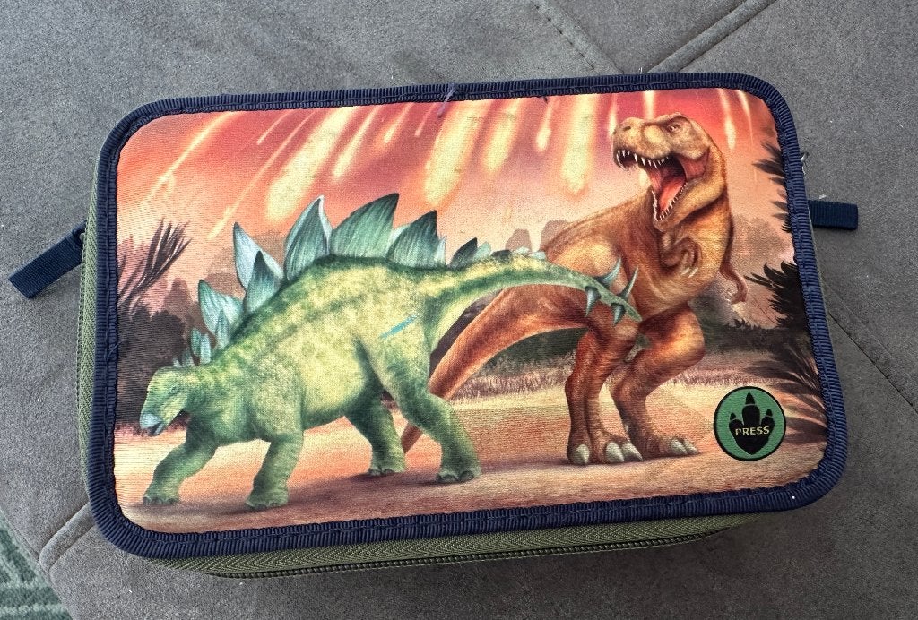 Dino World 3-vaks etui met licht en geluid, Ophalen of Verzenden, Nieuw