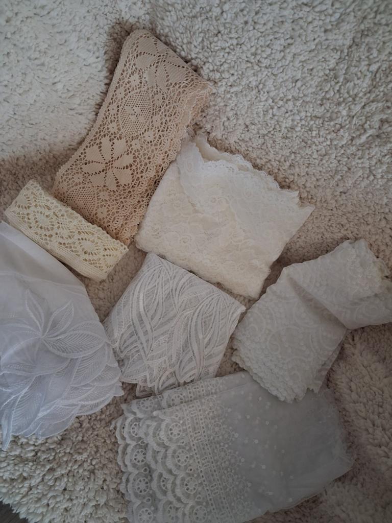 Stof kant voor oa lingerie, 120 cm of meer, Wit, Ophalen of Verzenden, Kant