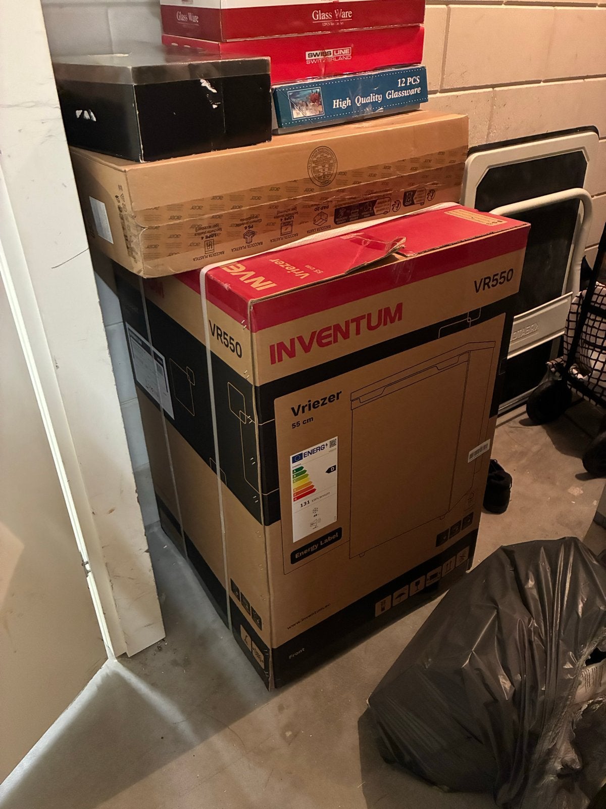 Nieuwe Inventum VR550 vriezer Ongeopend in doos, Nieuw, Minder dan 60 cm, Vrijstaand, Ophalen