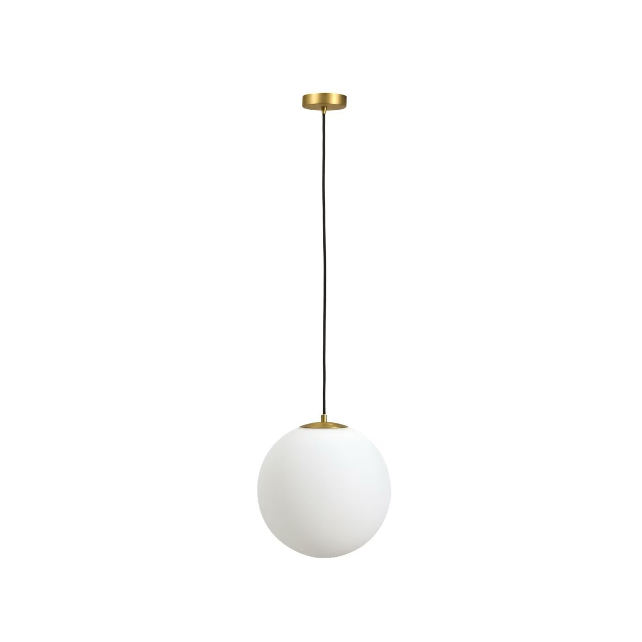 ronde hanglamp – goud/wit, Ophalen of Verzenden, Zo goed als nieuw