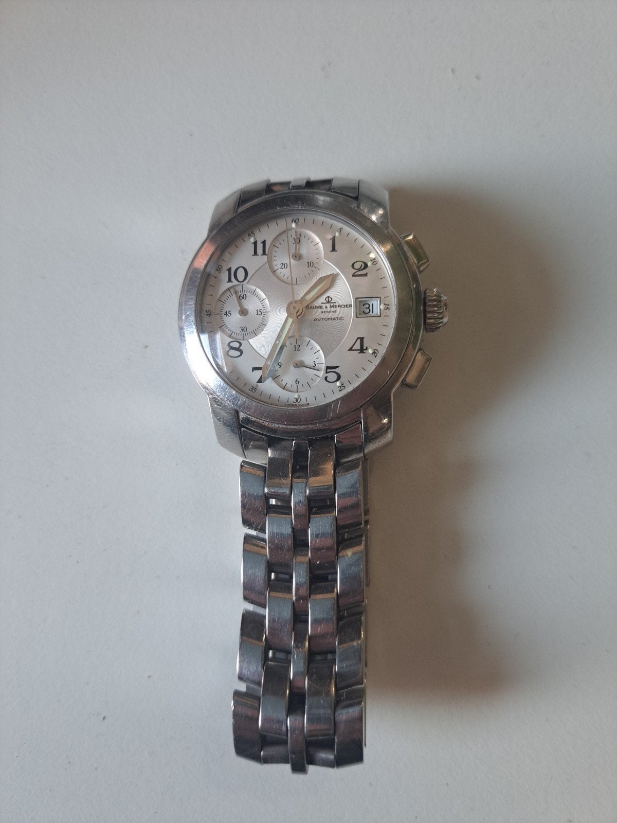 Baume & Mercier Heren Polshorloge - Automatisch Chronograaf, Ophalen, Staal, Overige merken