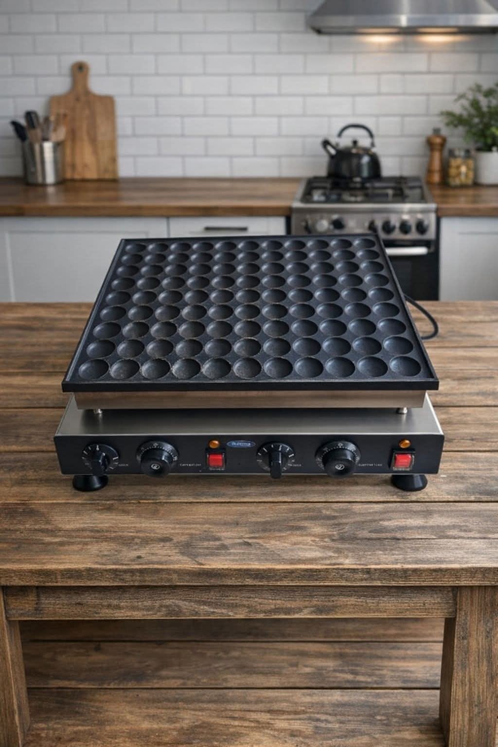 Professionele Poffertjesplaat - 100 Dops, Ophalen of Verzenden, Zo goed als nieuw