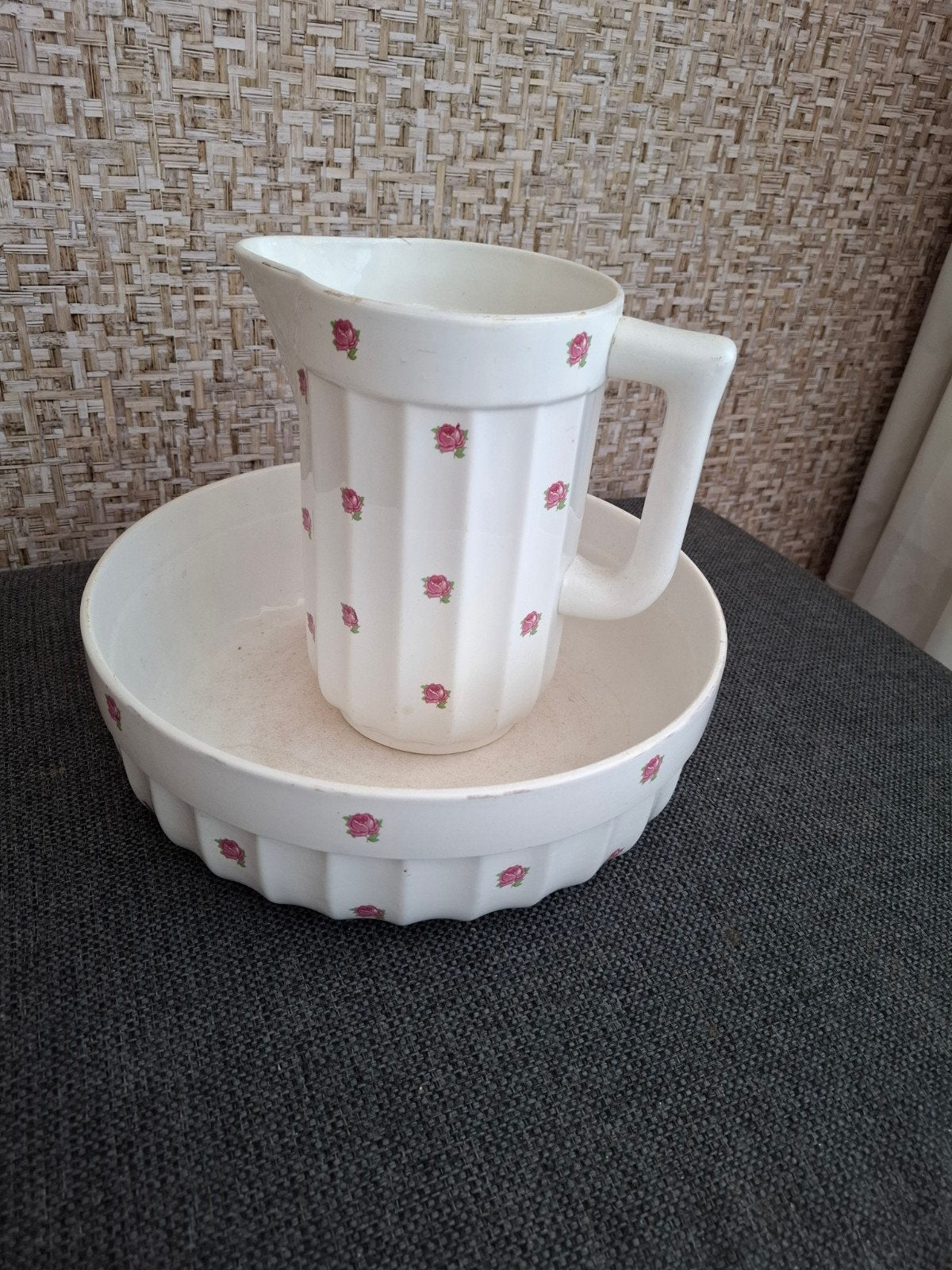 Digoin keramische toilettenset met rozenmotief, Ophalen of Verzenden