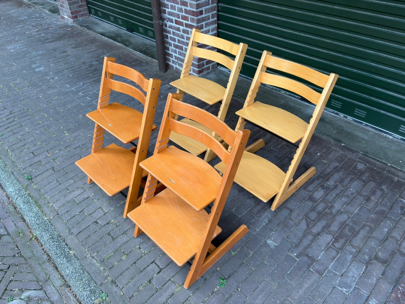 4x Stokke tripp trapp kinderstoelen, Ophalen, Gebruikt, Meegroeistoel