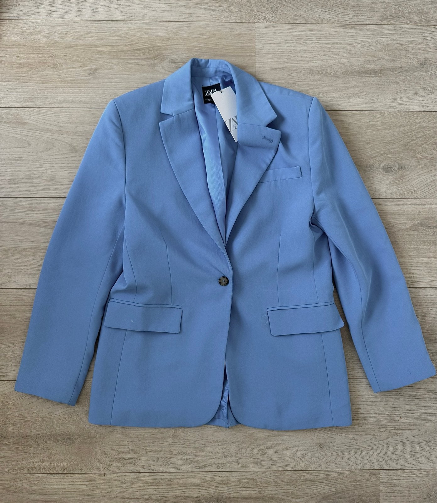 NIEUW blauwe blazer van Zara - Maat S, Kleding | Dames, Blauw, Nieuw, Ophalen of Verzenden, Jasje