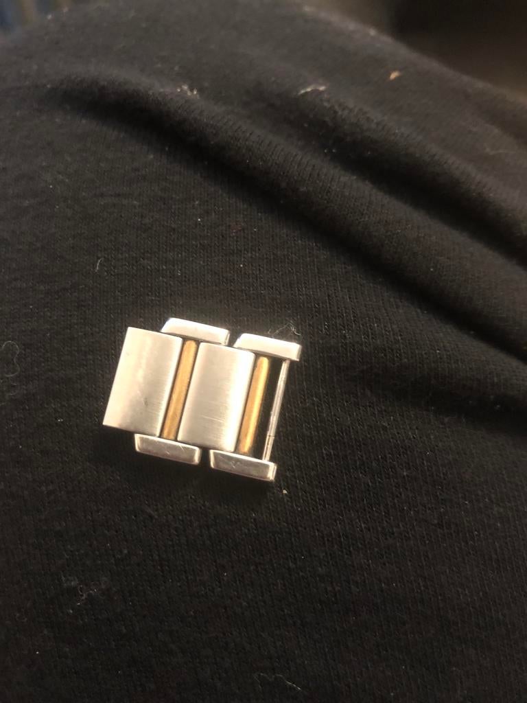 2 Cartier schakels staal/goud voor Tank Francaise 2301, Sieraden, Tassen en Uiterlijk, Horloges | Dames, Overige merken, Gebruikt