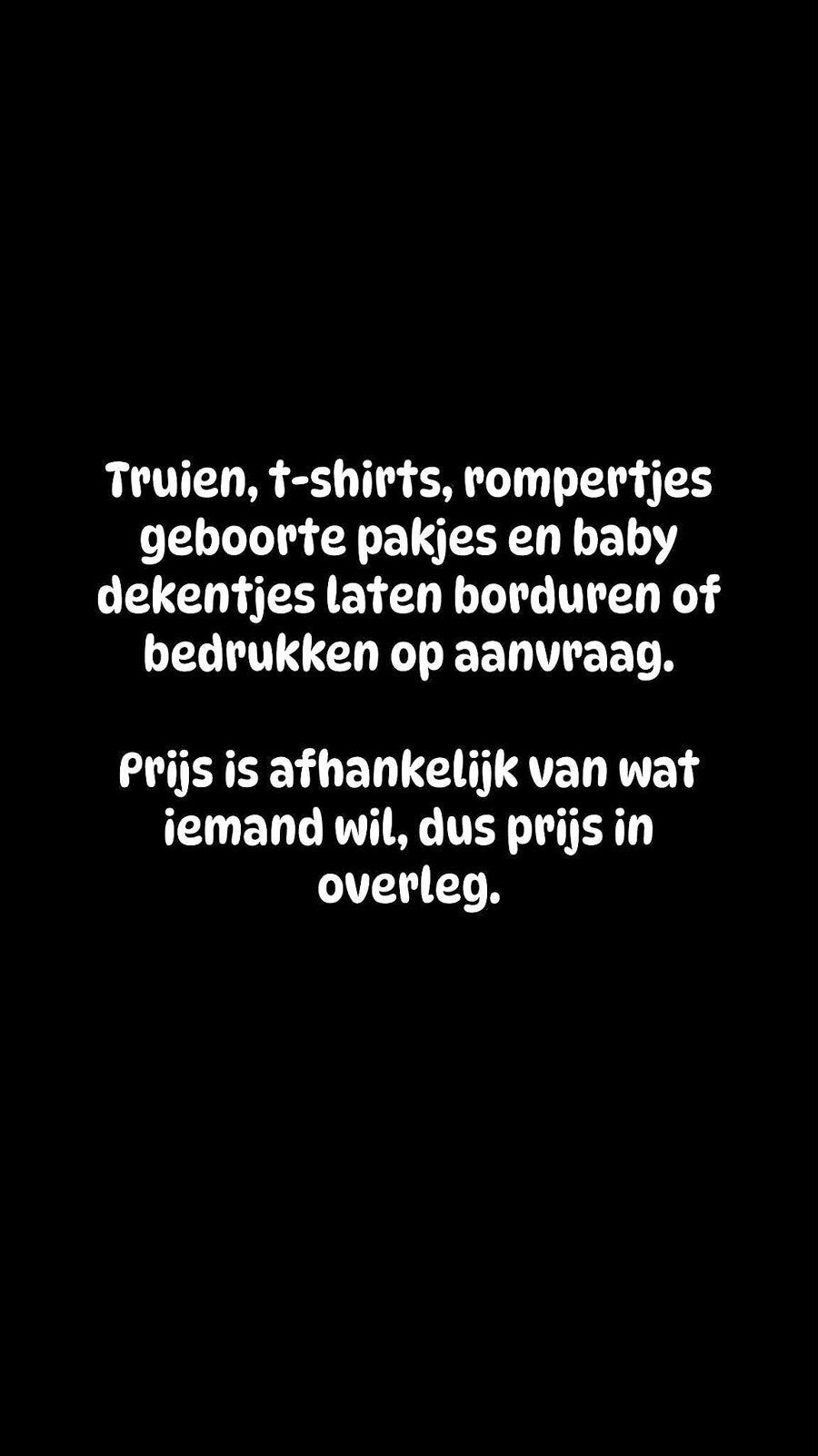 Bedrukken/borduren op aanvraag!!!, Ophalen, Kinderen