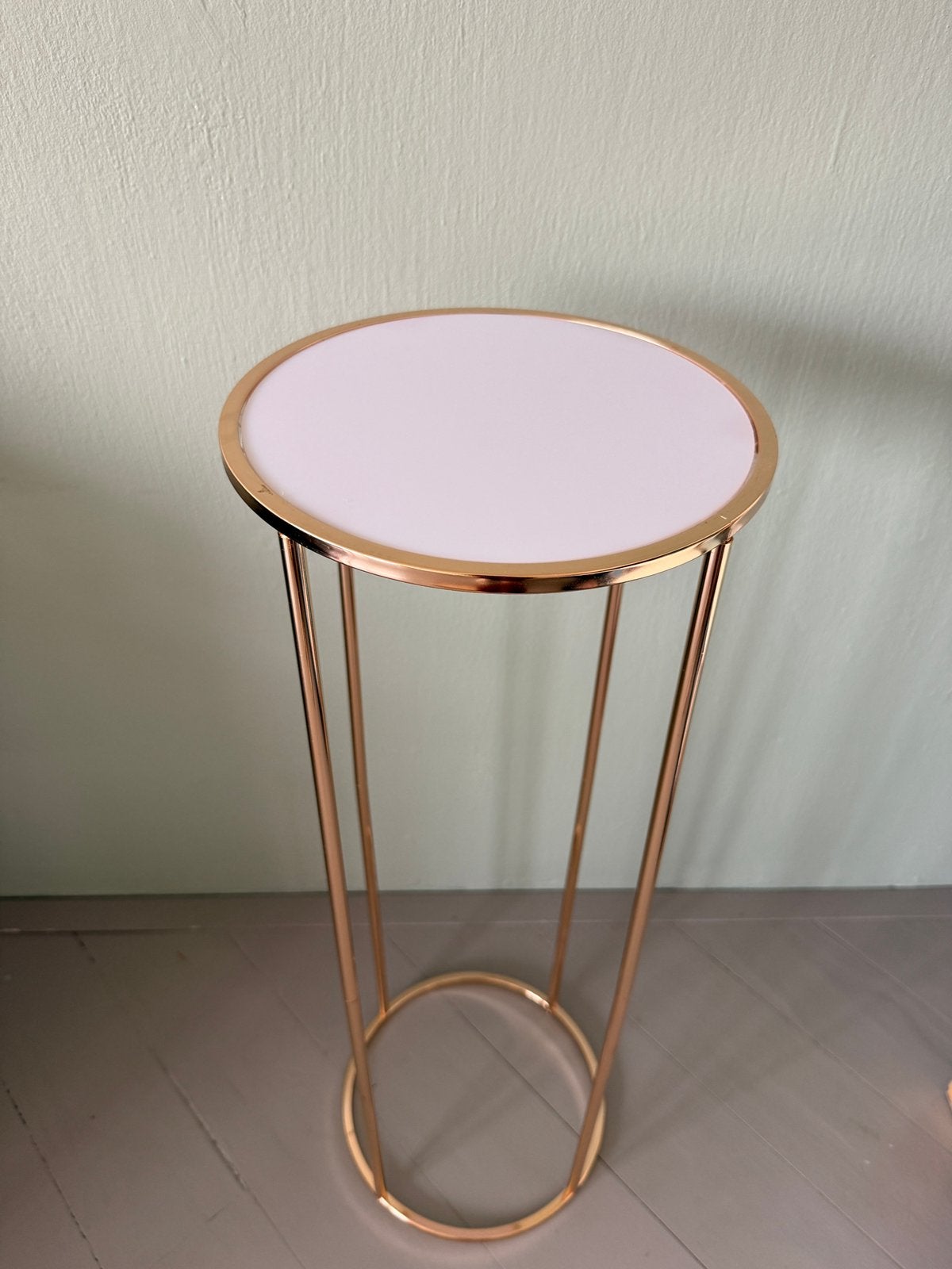 Nieuw: bijzettafel/ plantentafel, Ophalen, Minder dan 55 cm, Metaal of Aluminium, Rond