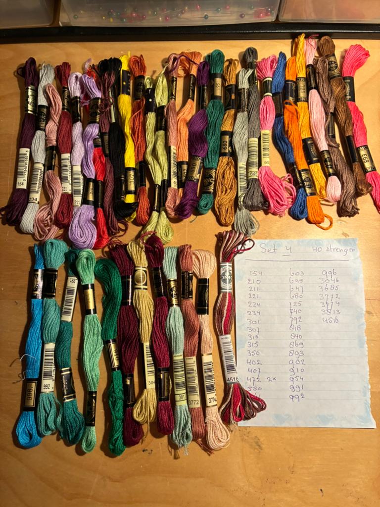 40 strengen DMC garen set 4, Ophalen of Verzenden, Zo goed als nieuw, Borduurgaren of Zijde