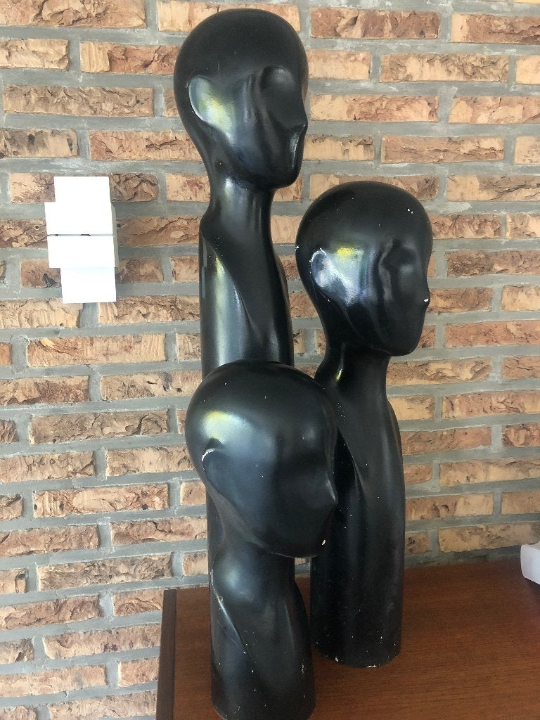 Vintage retro abstracte mannequin hoofden, Ophalen