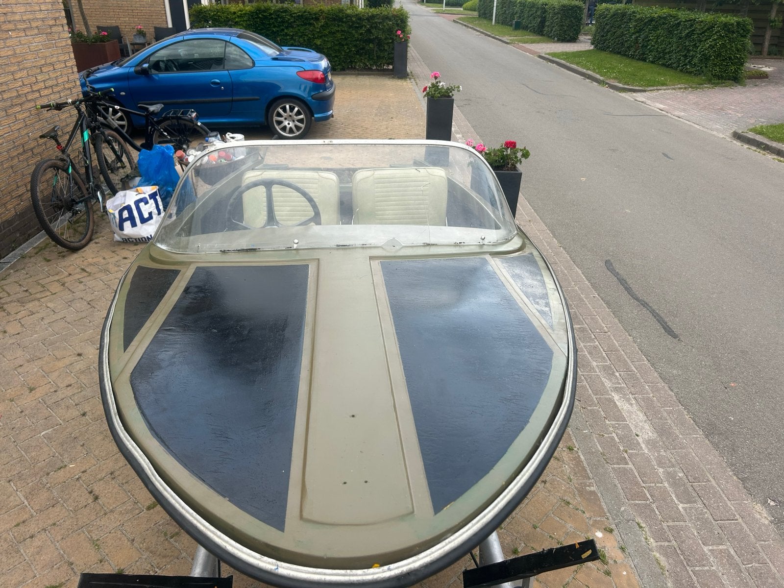 Leuke speedboot met trailer, Watersport en Boten, Motorboten en Motorjachten, Ophalen, Gebruikt, Geen motor, Trailer