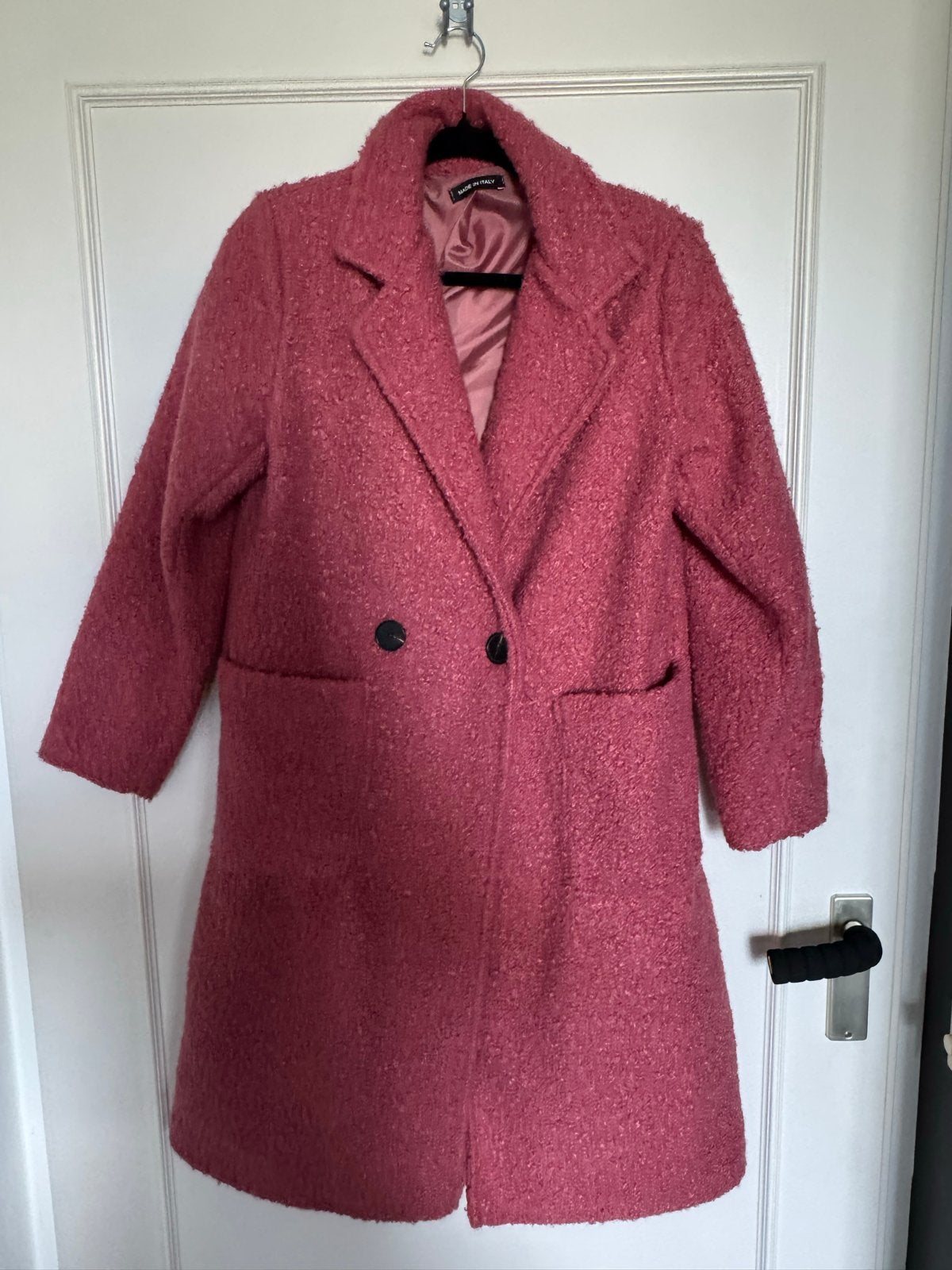 Roze teddy jas, maat M/L, Kleding | Dames, Jassen | Winter, Ophalen, Nieuw, Maat 38/40 (M), Roze