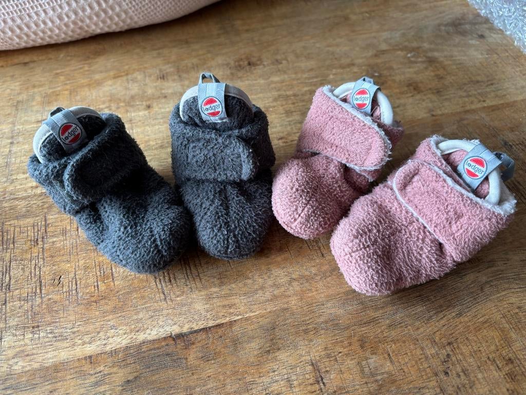 Lodger slofjes 0-3 maanden (2 paar), Kinderen en Baby's, Babykleding | Schoentjes en Sokjes, Ophalen, Gebruikt, Jongetje of Meisje