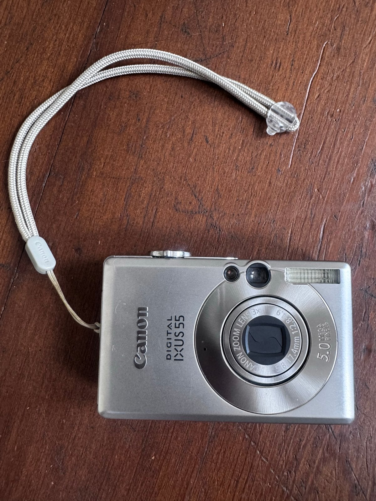 Canon Digital IXUS 55 Compactcamera met hoesje en oplader, Ingebouwde flitser, Gebruikt, Canon, Ophalen of Verzenden